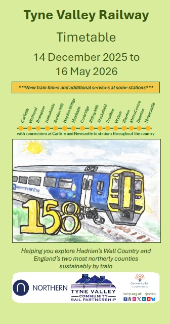 Tyne Valley Railway Timetable December 2025